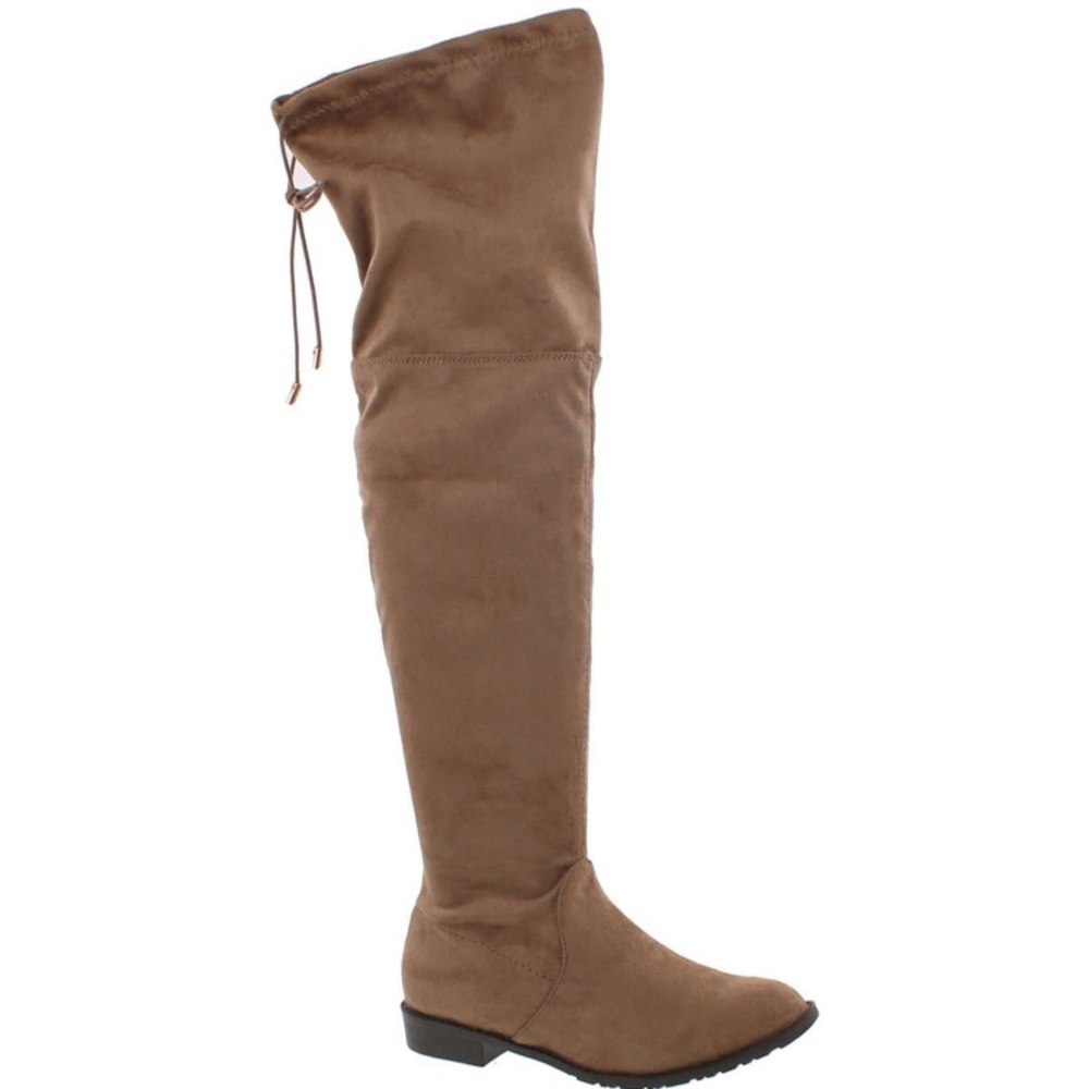 Yoki Anora Women's Drawstring Thigh High Boots,8